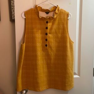 Ann Taylor Yellow Button Top